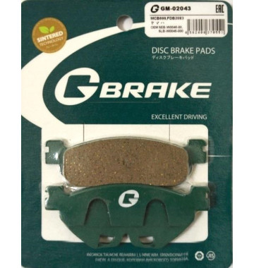 Колодки тормозные G-BRAKE GM-02043S (FA 275)