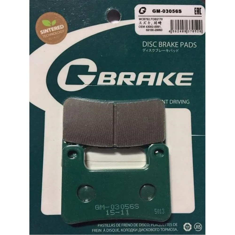 Колодки тормозные G-brake GM-03056S (FA373)