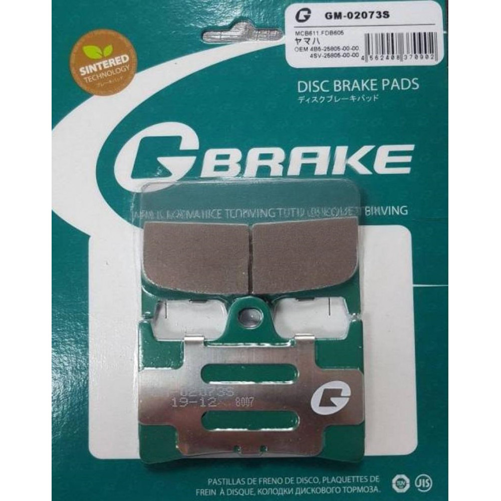 Колодки тормозные G-BRAKE GM-02073S (FA252)
