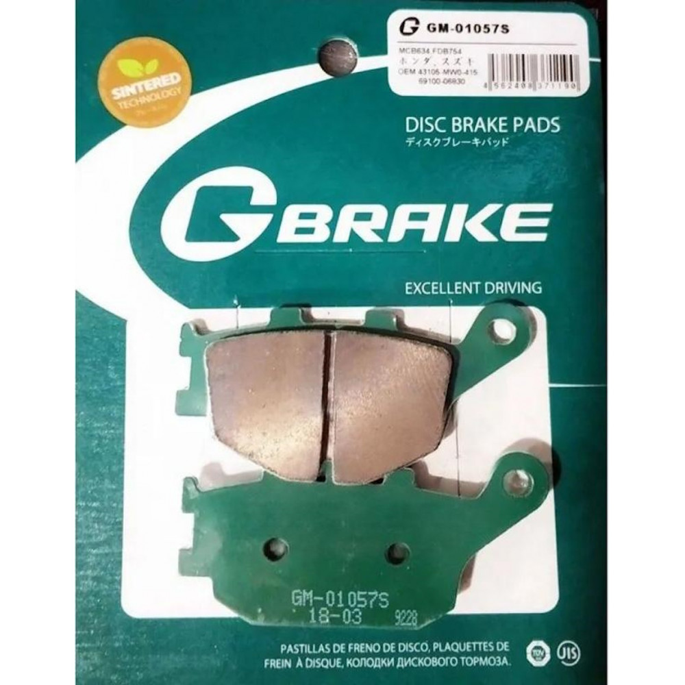Колодки тормозные G-brake GM-01057S (FA174)