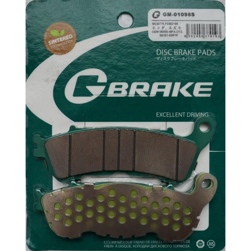 Колодки G-BRAKE GM-01098S (FA388)