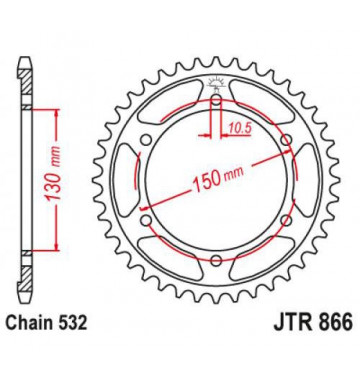 JT звезда задняя  JTR866,43