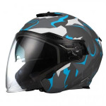 Мотошлем открытый GSB G-263 Blue Camo L