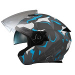 Мотошлем открытый GSB G-263 Blue Camo L