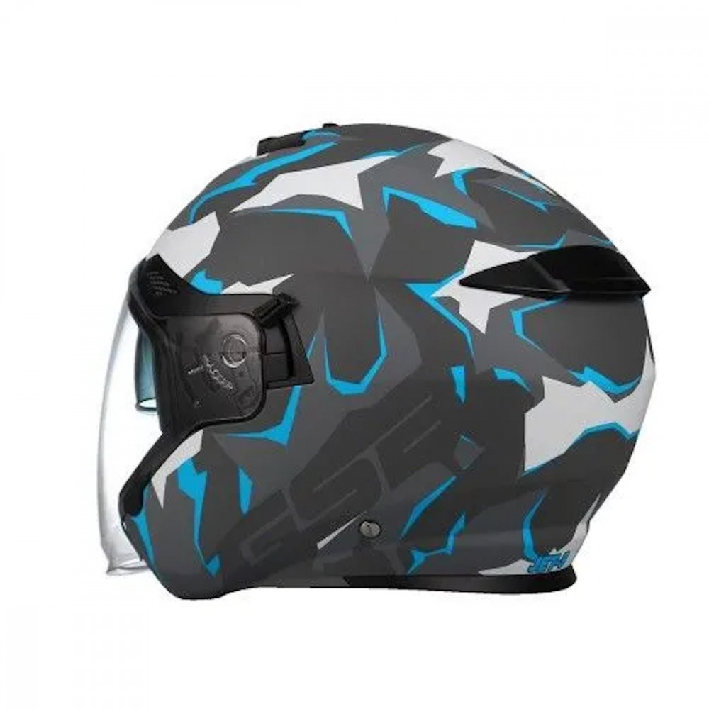 Мотошлем открытый GSB G-263 Blue Camo L
