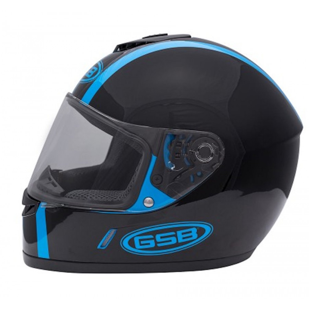 Мотошлем, шлем интеграл GSB G-349, Black/Blue XL
