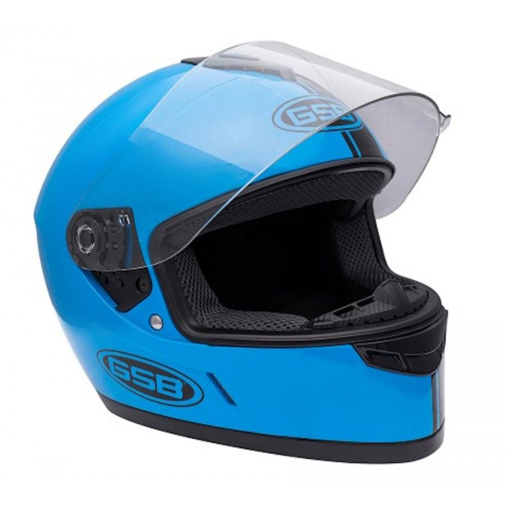 Мотошлем, шлем интеграл GSB G-349, Black/Blue XL