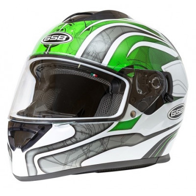 Шлем интеграл с солнцезащитными очками G-350 Green White XS