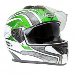 Шлем интеграл с солнцезащитными очками G-350 Green White XS