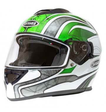 Шлем интеграл с солнцезащитными очками G-350 Green White L