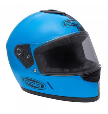 Мотошлем, шлем интеграл GSB G-349, Black/Blue  XXL