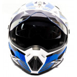 шлем мото кроссовый HIZER J6801 S #6 white/blue