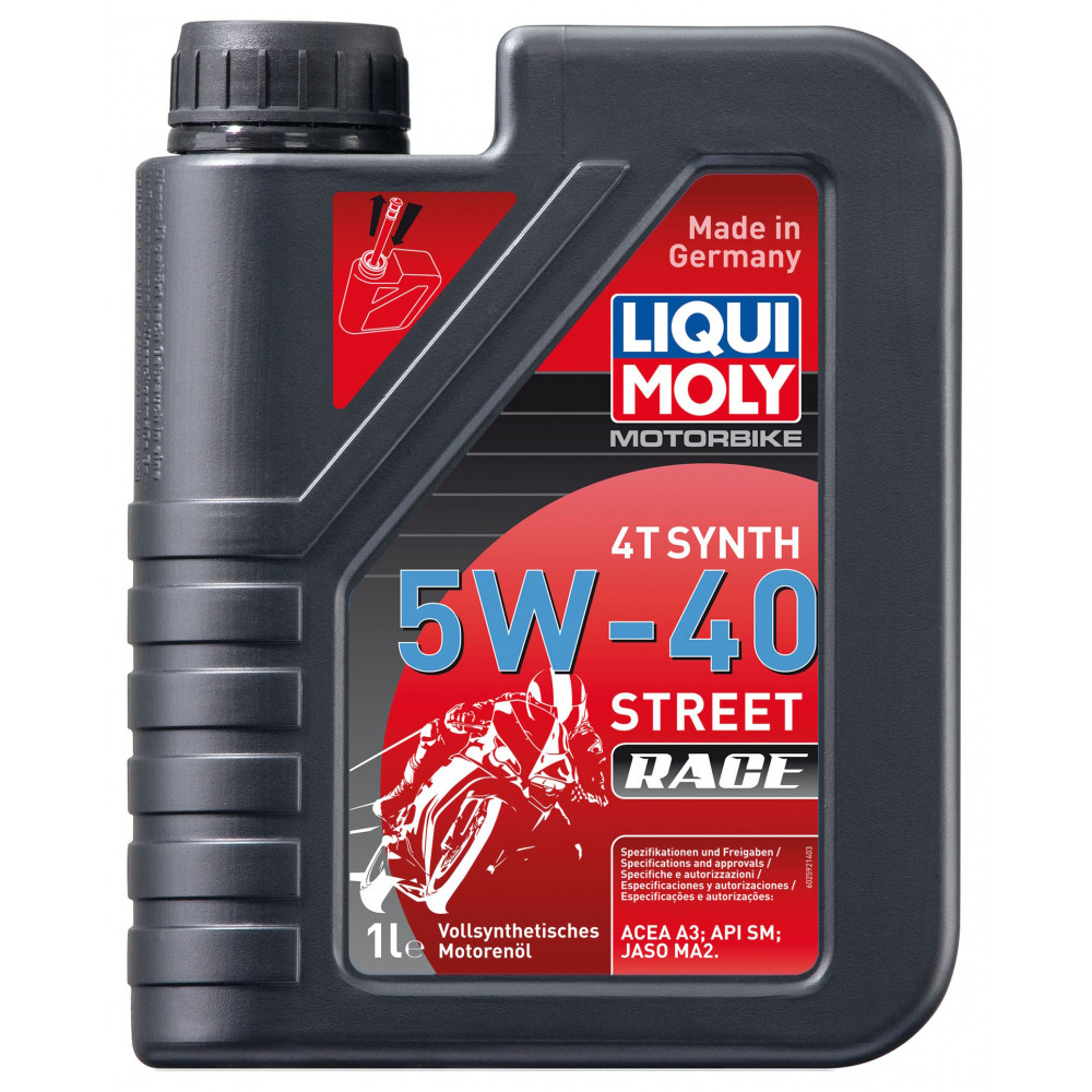 2592 LiquiMoly Синт-ое мот.масло д/4-т.мотоц. Motorbike 4T Synth Street Race 5W-40 SP MA2 (1л)
