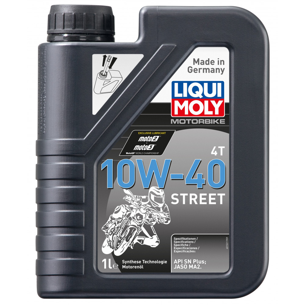 1521 LiquiMoly Синт-ое мот.масло д/4-т.мотоц. Motorbike 4T Street 10W-40 SP MA2 (1л)