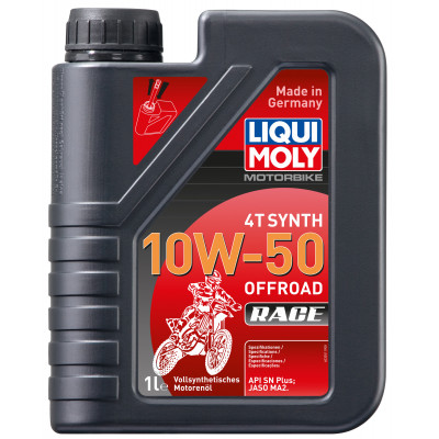 3051 LiquiMoly Синт-ое мот.масло д/4-т.мотоц. Motorbike 4T Synth Offroad Race 10W-50 SN Plus MA2 (1л)