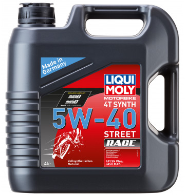 1685 LiquiMoly Синт-ое мот.масло д/4-т.мотоц. Motorbike 4T Synth Street Race 5W-40 SP MA2 (4л)