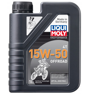 3057 LiquiMoly Синт-ое мот.масло д/4-т.мотоц. Motorbike 4T Offroad 15W-50 SP MA2 (1л)