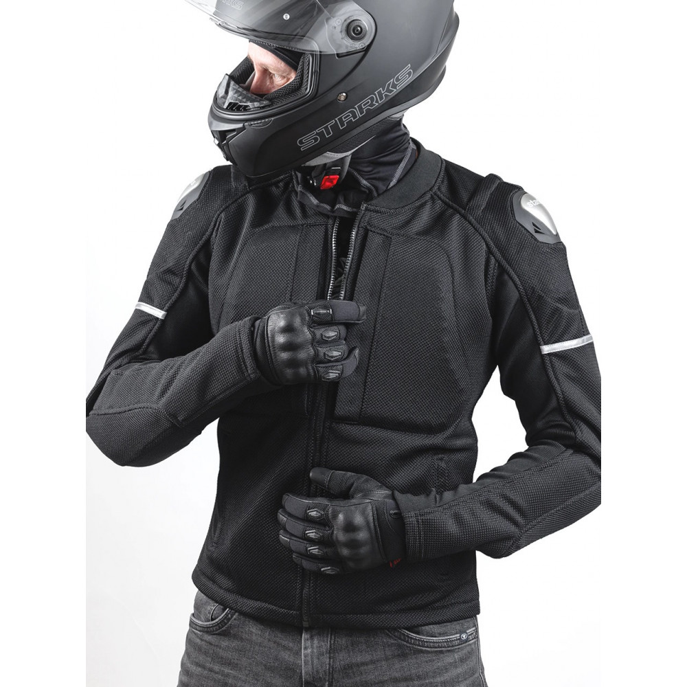 STARKS Мотокуртка AIR Shell 3.0 full protection муж. Чёрный (L)