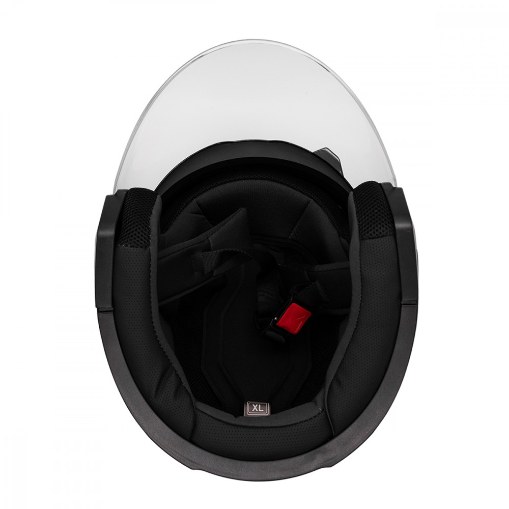 Шлем KIOSHI 516 Solid открытый со стеклом и очками (Черный матовый, L, 304173-7)