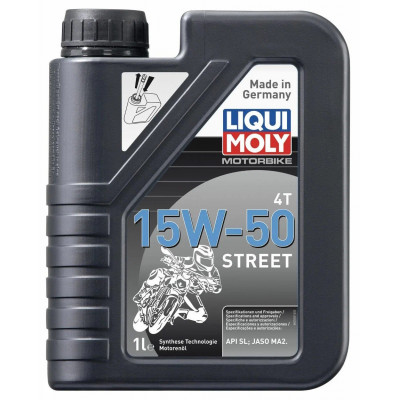 2555 LiquiMoly Синт-ое мот.масло д/4-т.мотоц. Motorbike 4T Street 15W-50 SP MA2 (1л)