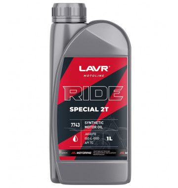 LAVR МОТО Масло моторное для 2T двигателей SPECIAL 2T 1л (JASO FD)