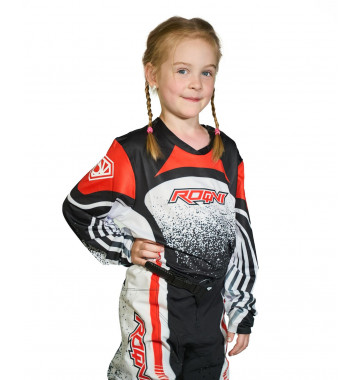 Джерси мотокросс/эндуро ROQVI SOVEREIGN KIDS черный/красный/белый YXL 150