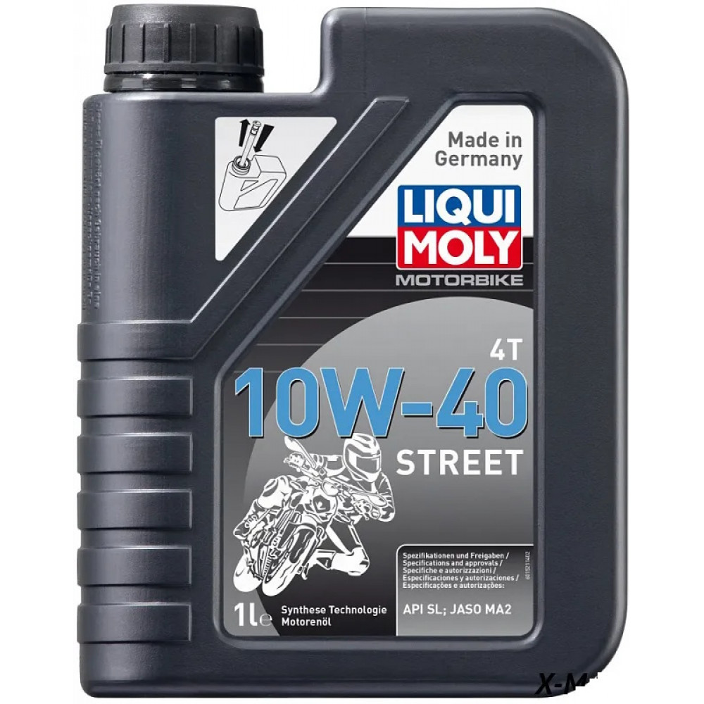 23224 LiquiMoly Синт-ое мот.масло д/4-т.мотоц. Motorbike 4T Street 10W-40 SP MA2 (1л)