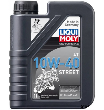 23224 LiquiMoly Синт-ое мот.масло д/4-т.мотоц. Motorbike 4T Street 10W-40 SP MA2 (1л)
