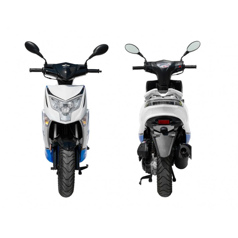 Скутер Regulmoto EAGLE 50 (LJ50QT-3L) колёса R12, Белый/синий, , 100021/1-1