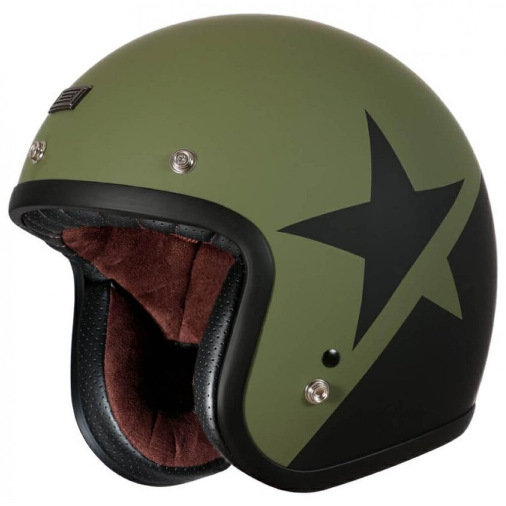 Шлем открытый 3/4 ORIGINE PRIMO STAR, хаки зеленый/черный матовый , XL, 1560035-823-5571