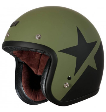 Шлем открытый 3/4 ORIGINE PRIMO STAR, хаки зеленый/черный матовый , XL, 1560035-823-5571