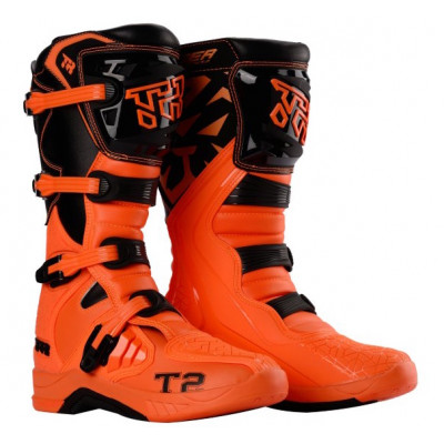 Защита голени TIGER T2, оранжевый/черный (Оранжевый/черный, 42, 205101-4)