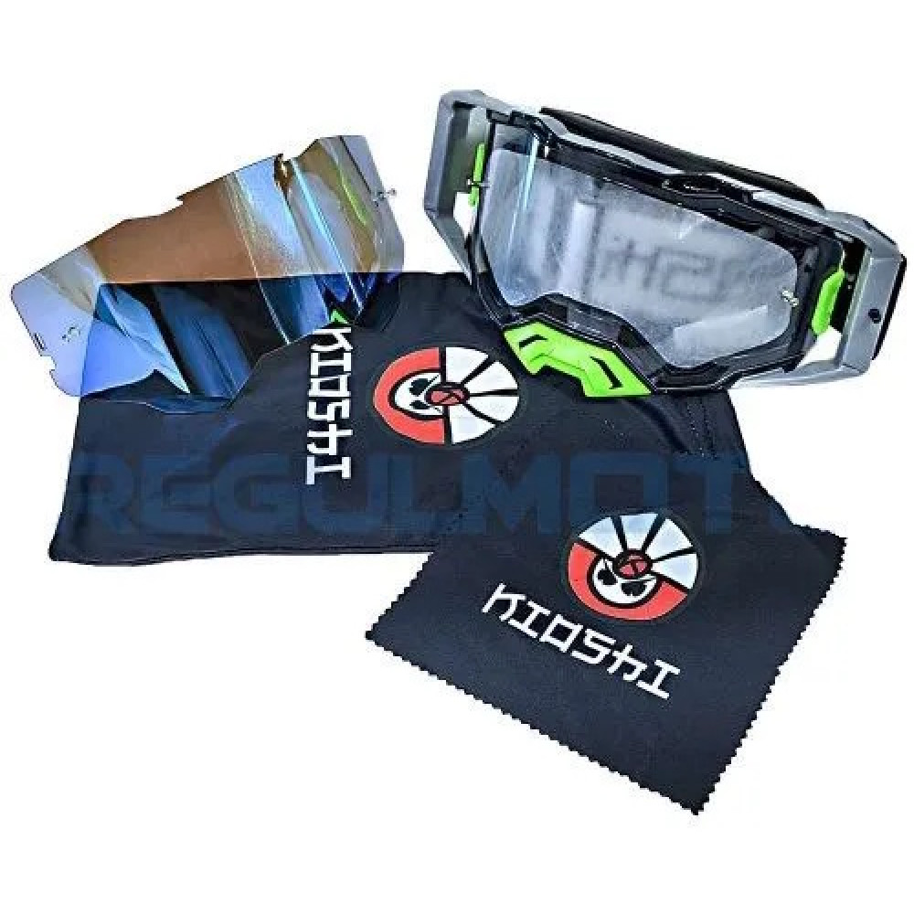 Очки защитные кроссовые KIOSHI MX PRO, Серый/ зеленый, , 800477-3