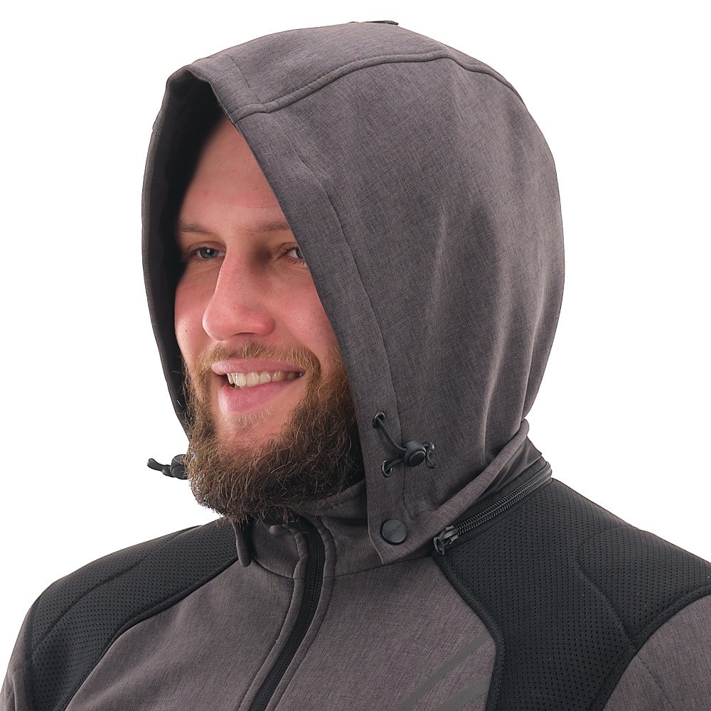 Мототолстовка DF Urban Grey с защитой (XXL), XXL