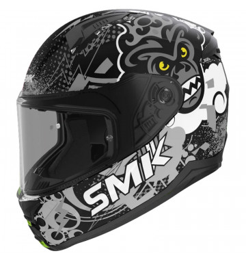 Шлем детский SMK BIONIC YOUTH CHIMPZ, цвет матовый чёрный/серый (YL)