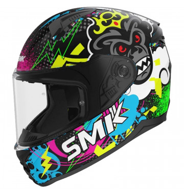 Шлем детский SMK BIONIC YOUTH CHIMPZ, цвет матовый мультиколор (YL)
