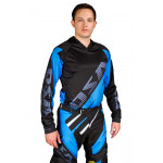Кроссовая джерси OSA (Black/Light Blue, XXL
