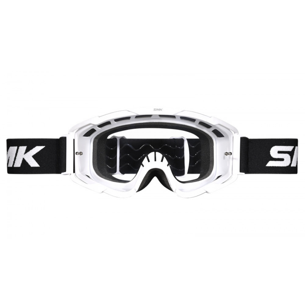 Очки кроссовые SMK TERRAIN, цвет белые, с прозрачной линзой