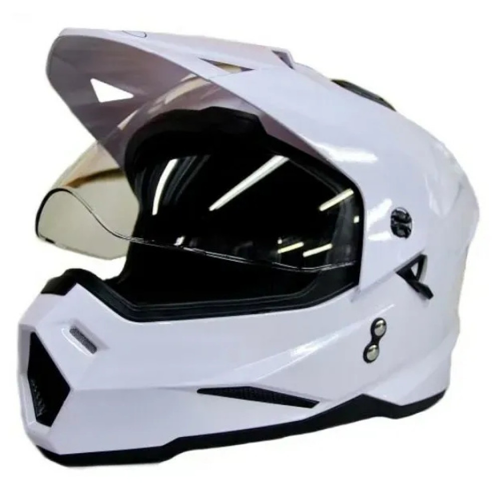 Шлем (мотард) Ataki JK802 Solid белый глянцевый XL