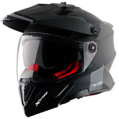 Шлем AXOR X-CROSS SC - DUAL VISOR-E, с визором, цвет черный/красный (S)