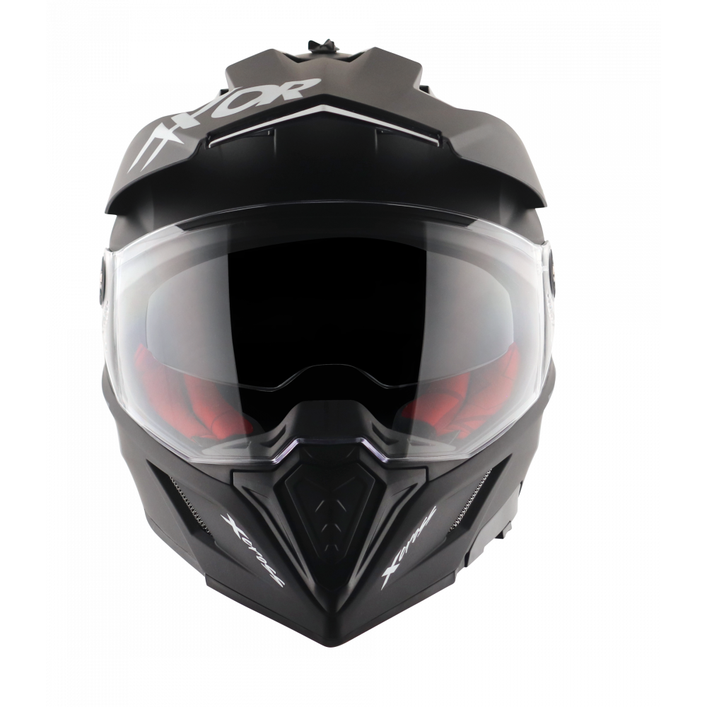 Шлем AXOR X-CROSS SC - DUAL VISOR-E, с визором, цвет черный/красный (S)