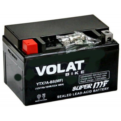 Аккумуляторная батарея 7Ah Volat YTX7A-BS(MF) L+